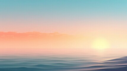 Fototapeta premium Serene Sunrise Over Calm Ocean Waves
