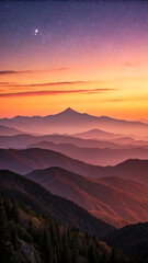 Fototapeta premium Golden Hour Mountains