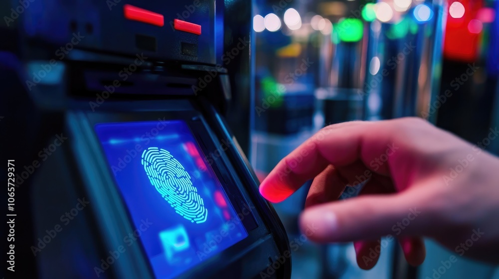 Poster user authenticates securely with biometric fingerprint scanner