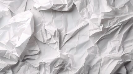 Crumpled White Paper Texture Background