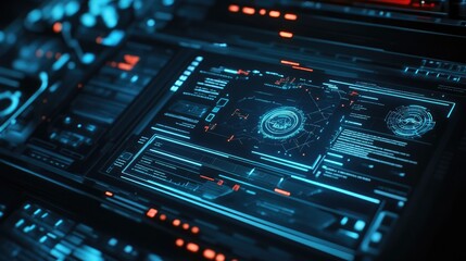 Obraz premium Explore advanced data visualization techniques using futuristic interfaces