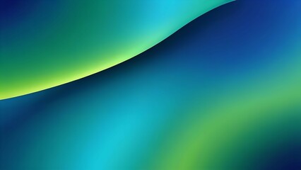 Obraz premium Abstract blue and green gradient background with a smooth curve.