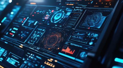 Fototapeta premium Explore the future of technology with advanced data visualization interfaces