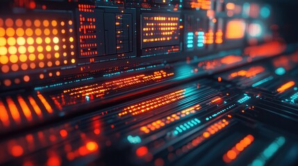 Obraz premium Explore dynamic digital landscapes of futuristic technology visuals