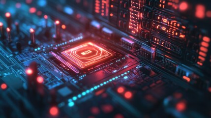 Obraz premium Explore how advanced microchips revolutionize technology and innovation