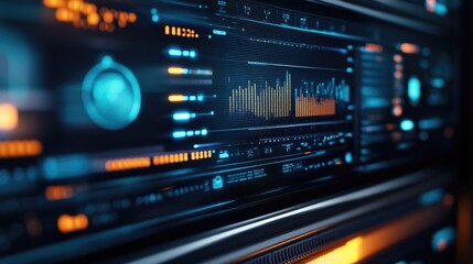 Obraz premium Explore cutting-edge data visualization techniques in modern technology interfaces