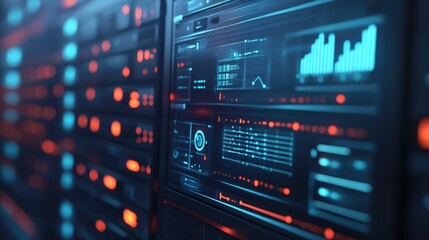 Obraz premium Explore the cutting-edge technology behind data visualization systems