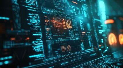 Obraz premium Explore the fascinating world of digital data visualization and technology