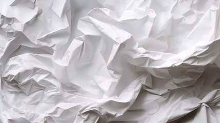 Obraz premium Crumpled White Paper Texture for Background Use