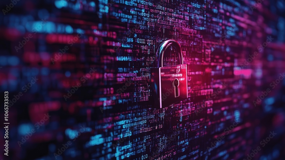 Poster secure your digital assets understanding cybersecurity with encryption techniques