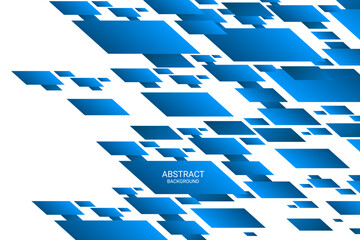 Blue Geometric Shape Pattern Background. Technology Banner. Vector Illustration. Abstract Business Wallpaper