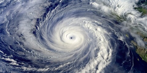 Whirlwind of Clouds An Aerial View of a Hurricane's Eye