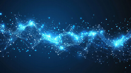 Fototapeta premium blue abstract network art for technology and digital backgrounds
