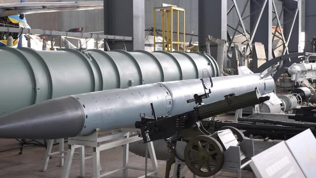 Rockets and military ammunition in public hangar