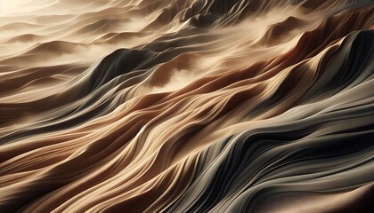 Obraz premium Warm Sand Waves background,Generative AI