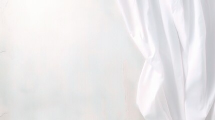 Obraz premium Elegant White Fabric Drapery for Soft Background