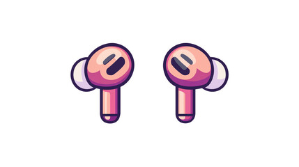 Wireless earbuds on a white background