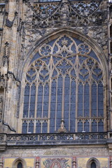 Obraz premium gothic cathedral of st vitus, san vito church, praga, praha, prague, czech republic