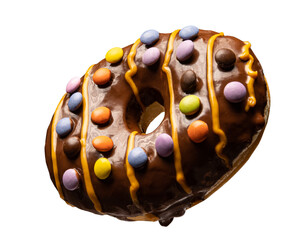 Floating chocolate donut