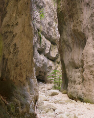 Celano gorges canyon, Abruzzo, Italy