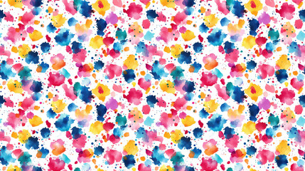 Colorful abstract watercolor seamless pattern on a clean white background ideal for digital design and textile applications