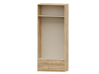 Obraz premium Wooden shelves isolated on white background for home or office storage
