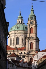 Fototapeta premium st nicholas church, praga, praha, prague, czech republic