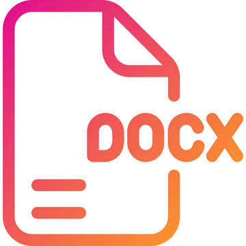 Document File Icon With Gradient Colors Showcased on a White Background Representing Digital Documentation and File Management
