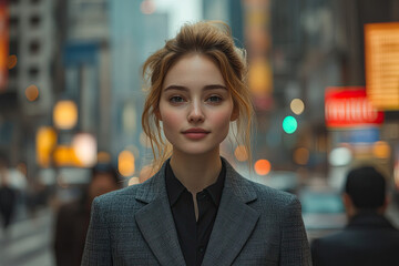 Fototapeta premium City Chic Portrait of a Woman