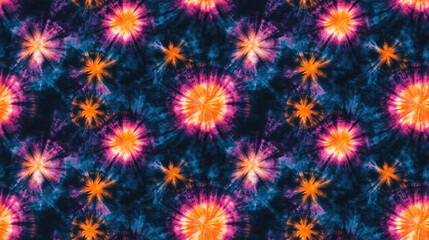Stylish seamless black tie dye texture with geometric stars perfect for modern backgrounds and textile designs