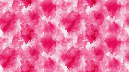 Fototapeta premium Seamless pattern of vibrant pink watercolor designs featuring modern fashion motifs and artistic tie dye textures for textile and print use