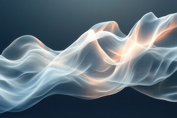 Obraz premium AI-generated abstract scene of smooth blue waves in motion, conveying tranquility and depth, ideal for calming backgrounds, immersive visuals, and abstract design themes