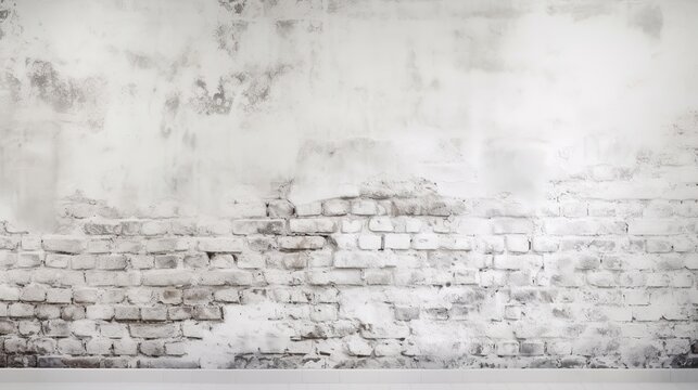 Textured White Brick Wall Background
