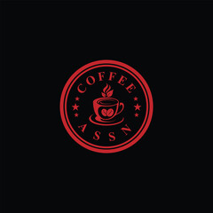 Coffee Shop Symbol Logo With Letter ASSN