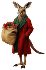 Naklejka premium PNG Kangaroo animal illustration.