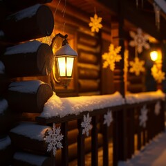 Cozy Winter Scenes: Rustic cabins, snowy landscapes, and charming holiday ambiance