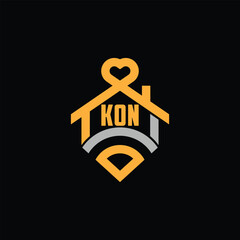 Connection Home Symbol With Letter KON