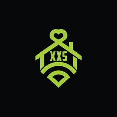 Connection Home Symbol With Letter XXS