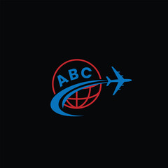 World Travel Agency Logo With Letter ABC