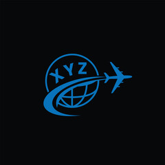 World Travel Agency Logo With Letter XYZ