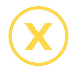 シンプルな黄色のXアイコン