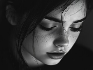 Fototapeta premium Woman with freckles