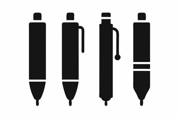 


Pen icon set, pen symbol vector collection, pen silhouette vector