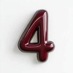 Creative 3D Style Image of the Number 4