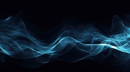 Fototapeta premium Ethereal Blue Wave Abstract Background Art