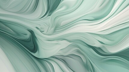 Obraz premium Soft Green Abstract Fluid Background Art