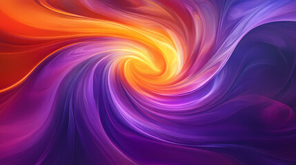A purple and orange glowing whirlpool of light. Mystical. Illustration