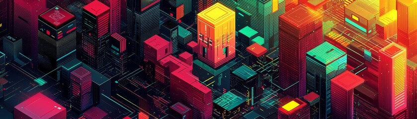 The future of digital innovation with an isometric platform featuring a credential generator and advanced add-ons