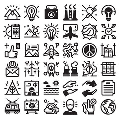 finance icons set
