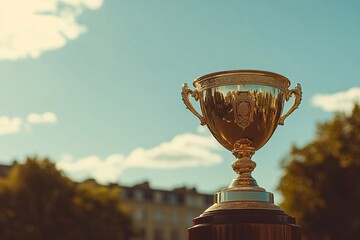 Obraz premium Golden Trophy: A Symbol of Victory and Achievement in Sports